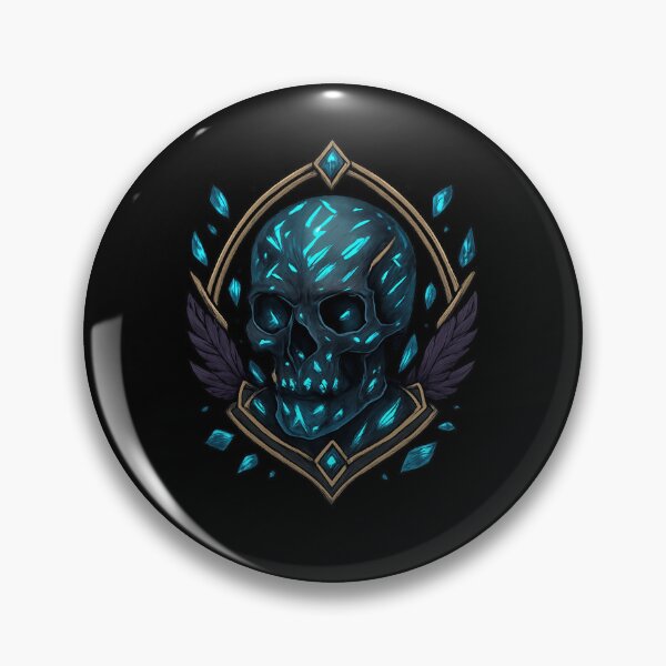 Item preview, Crystal blue skull with wings and gems designed and sold by LaNadaYFundante.