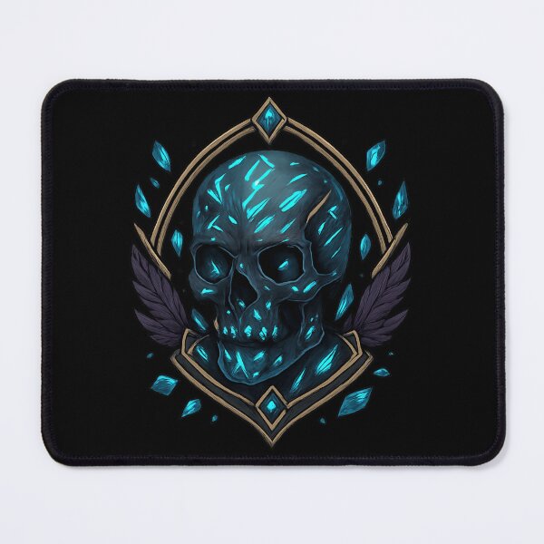 Item preview, Crystal blue skull with wings and gems designed and sold by LaNadaYFundante.