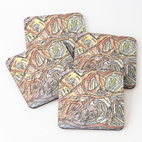 Item preview, “Organic Map of Memory – Abstract Expression in Earth Tones” designed and sold by Brody Schenk Art.