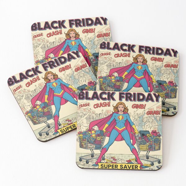 Item preview, Black Friday Super Saver Comic Art | Pop Art Superhero Shopping Sale Design designed and sold by VibranPalette.