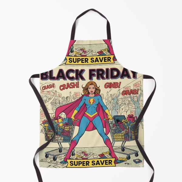 Item preview, Black Friday Super Saver Comic Art | Pop Art Superhero Shopping Sale Design designed and sold by VibranPalette.