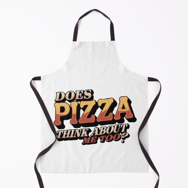 Item preview, Does Pizza Think About Me Too? – Funny Pizza Lover Quote - Food Humor Typography Design designed and sold by BrainBubbleArt.