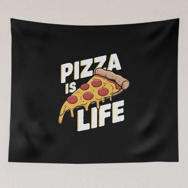 Item preview, Pizza Is Life – Funny Cheesy Pepperoni Slice Illustration for Pizza Lovers, Foodies & Fast-Food Fans designed and sold by BrainBubbleArt.
