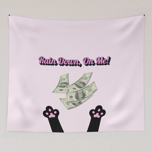 Item preview, Raining Money with Cute Cat Paws designed and sold by YooGlowe.