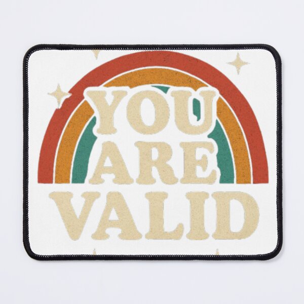 Item preview, You Are Valid – Retro Rainbow Positive Affirmation Design designed and sold by Akondi Serge.