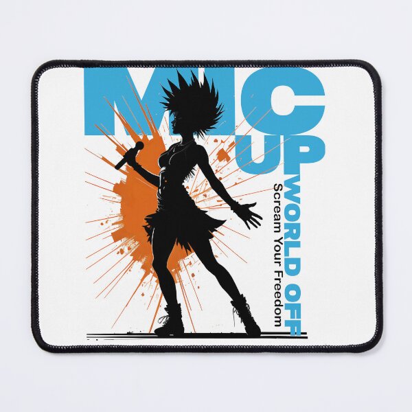 Item preview, MIC up - World off - Scream Your Freedom designed and sold by Concept-Hub.