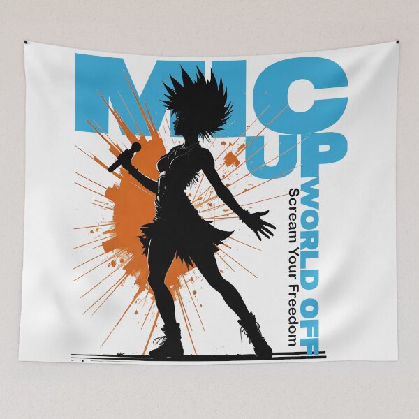 Item preview, MIC up - World off - Scream Your Freedom designed and sold by Concept-Hub.
