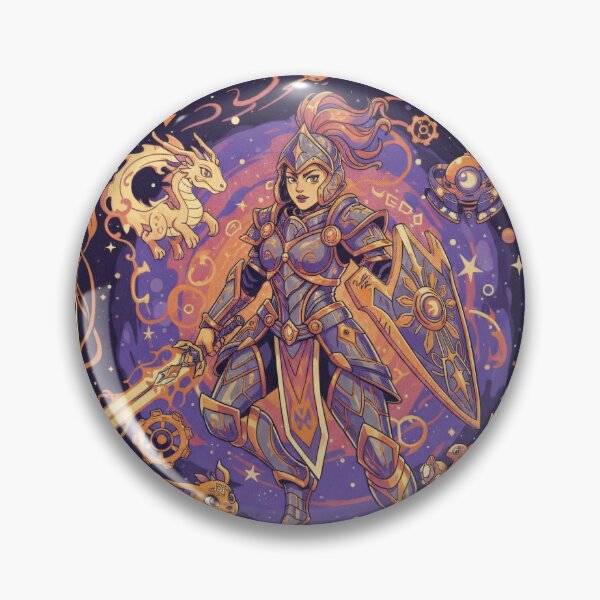 Item preview, The Protector Guardian of the Star-Forged - Epic Fantasy Warrior Art designed and sold by AwesomeBeyondLimits.