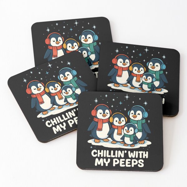 Item preview, Chillin' With My Peeps Cute Penguin Family Winter Design designed and sold by Dantin.