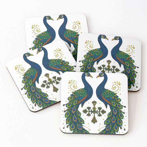 Item preview, Elegant Assam Peacock Design – Traditional Art Print with Two Majestic Peacocks designed and sold by Haus Of K.