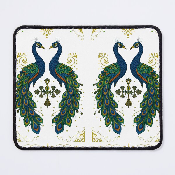 Item preview, Elegant Assam Peacock Design – Traditional Art Print with Two Majestic Peacocks designed and sold by Haus Of K.