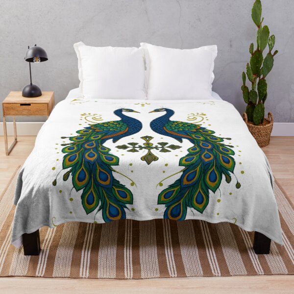 Item preview, Elegant Assam Peacock Design – Traditional Art Print with Two Majestic Peacocks designed and sold by Haus Of K.