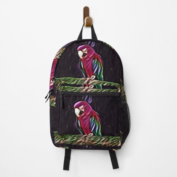 Item preview, Red Macaw Parrot on a Perch in Expressive Blend designed and sold by Fearless-Fox.