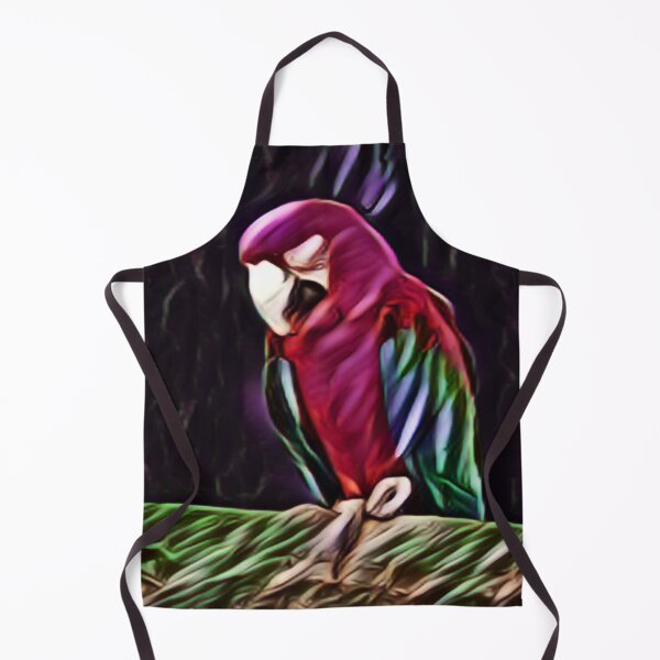 Item preview, Red Macaw Parrot on a Perch in Expressive Blend designed and sold by Fearless-Fox.
