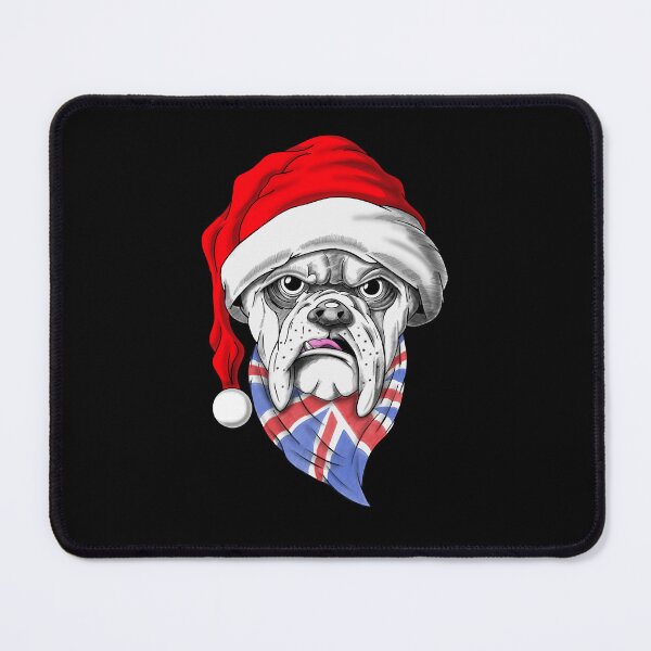 Item preview, English bulldog dog christmas santa xmas / Christmas dog  designed and sold by TheEndDesign.
