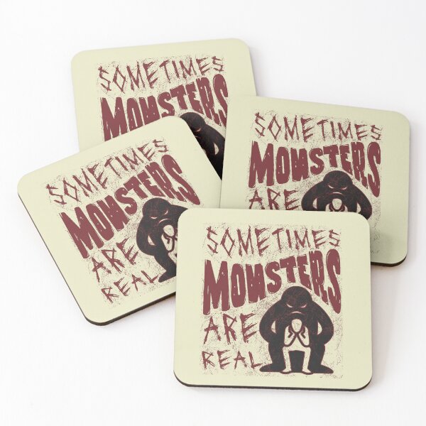 Item preview, Sometimes Monsters Are Real – Grunge Awareness Shirt on Addiction, Abuse & Life Struggles designed and sold by ArtRoyal13.