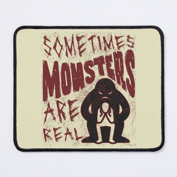 Item preview, Sometimes Monsters Are Real – Grunge Awareness Shirt on Addiction, Abuse & Life Struggles designed and sold by ArtRoyal13.