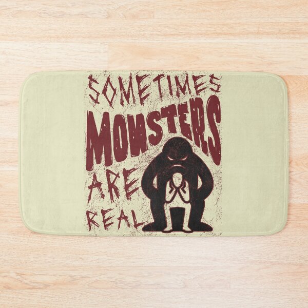 Item preview, Sometimes Monsters Are Real – Grunge Awareness Shirt on Addiction, Abuse & Life Struggles designed and sold by ArtRoyal13.