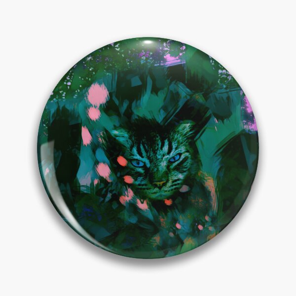 Item preview, MY MAGICAL AUTUMN - CAT IN TREE IN SHADES OF DARK FOREST GREEN, ORANGE AND PINK designed and sold by Most1234.