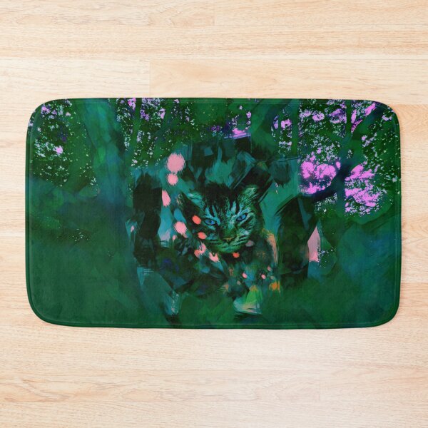 Item preview, MY MAGICAL AUTUMN - CAT IN TREE IN SHADES OF DARK FOREST GREEN, ORANGE AND PINK designed and sold by Most1234.