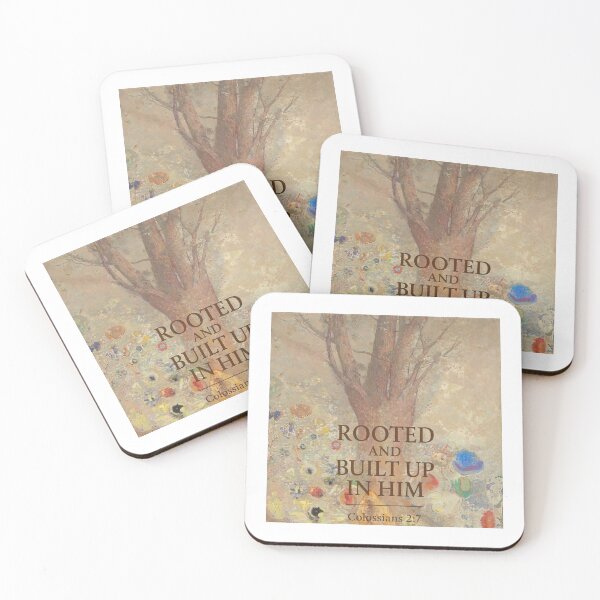 Item preview, Rooted in Him-Colossians 2:7 Vintage Christian Art Print designed and sold by KittenAndCo.