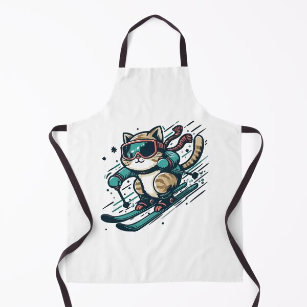 Item preview, Skiing Funny Cat designed and sold by raylie-mcalpin.