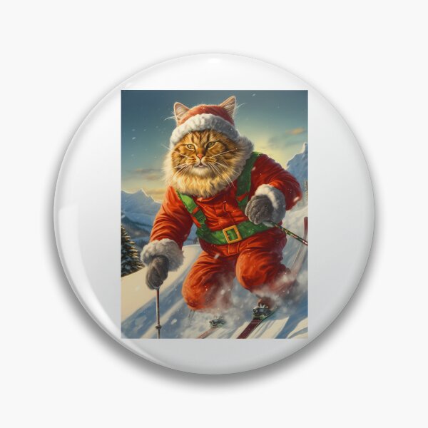 Item preview, Cool Adventurous Cat Skiing In The Mountains. designed and sold by raylie-mcalpin.
