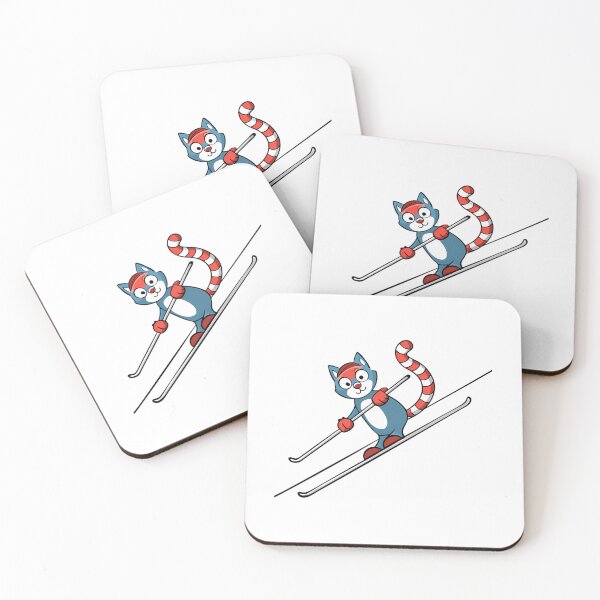 Item preview, Playful Cat Using Candy Canes As Skis designed and sold by raylie-mcalpin.