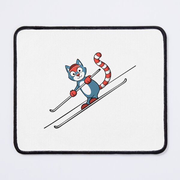 Item preview, Playful Cat Using Candy Canes As Skis designed and sold by raylie-mcalpin.