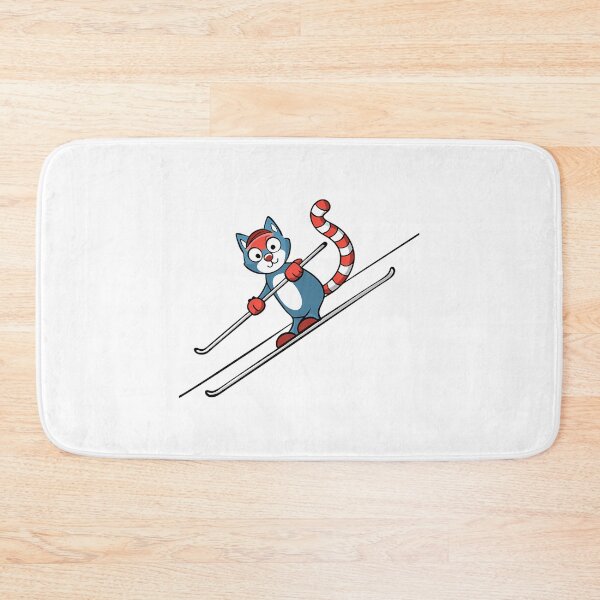 Item preview, Playful Cat Using Candy Canes As Skis designed and sold by raylie-mcalpin.