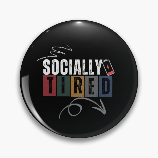 Item preview, Socially Tired – Introvert Aesthetic Quote designed and sold by CielaNoir.