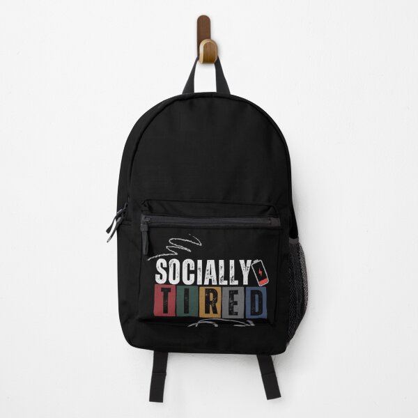 Item preview, Socially Tired – Introvert Aesthetic Quote designed and sold by CielaNoir.