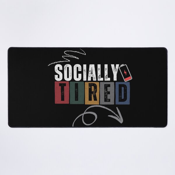 Item preview, Socially Tired – Introvert Aesthetic Quote designed and sold by CielaNoir.