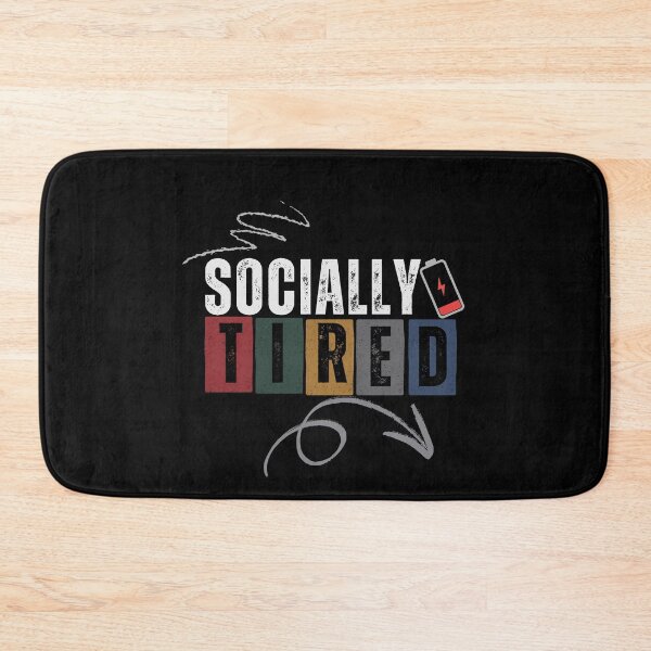 Item preview, Socially Tired – Introvert Aesthetic Quote designed and sold by CielaNoir.