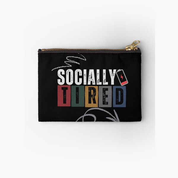 Item preview, Socially Tired – Introvert Aesthetic Quote designed and sold by CielaNoir.
