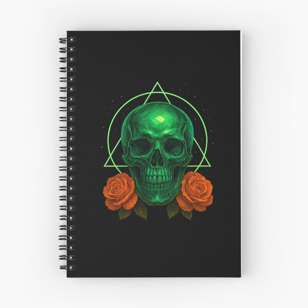 Item preview, Emerald skull with neon triangle designed and sold by LaNadaYFundante.