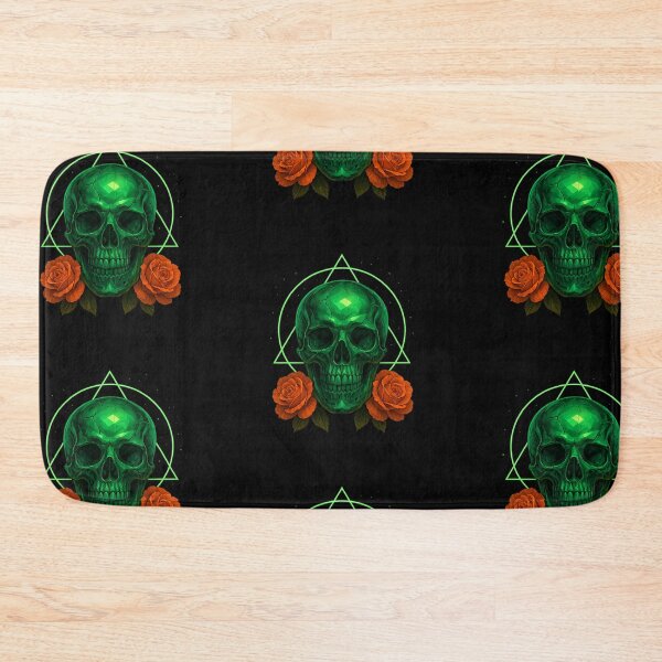 Item preview, Emerald skull with neon triangle designed and sold by LaNadaYFundante.
