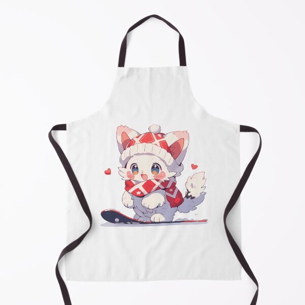 Item preview, Cute Kawaii Happy Kitty Christmas Cat On A Snowboard designed and sold by raylie-mcalpin.