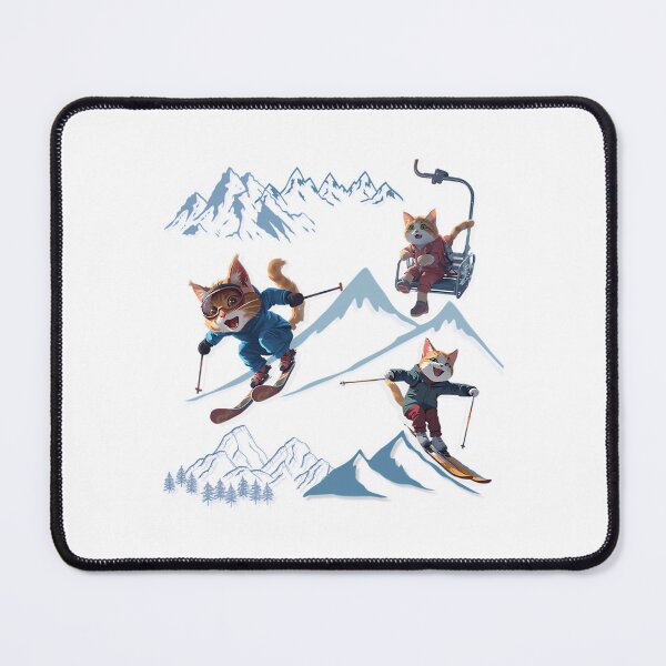 Item preview, Happy Cats On Ski Adventure designed and sold by raylie-mcalpin.