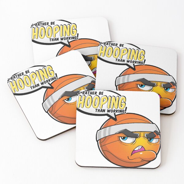 Item preview, Basketball - Ball Head Cartoon I'd rather be Hooping than Working designed and sold by DesignLacco.
