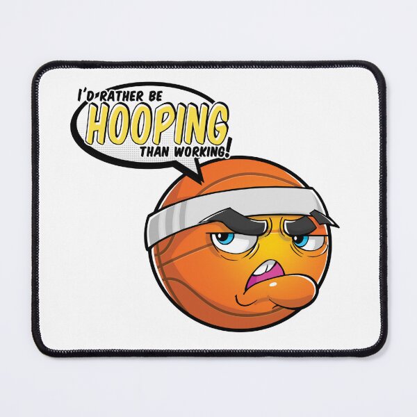 Item preview, Basketball - Ball Head Cartoon I'd rather be Hooping than Working designed and sold by DesignLacco.