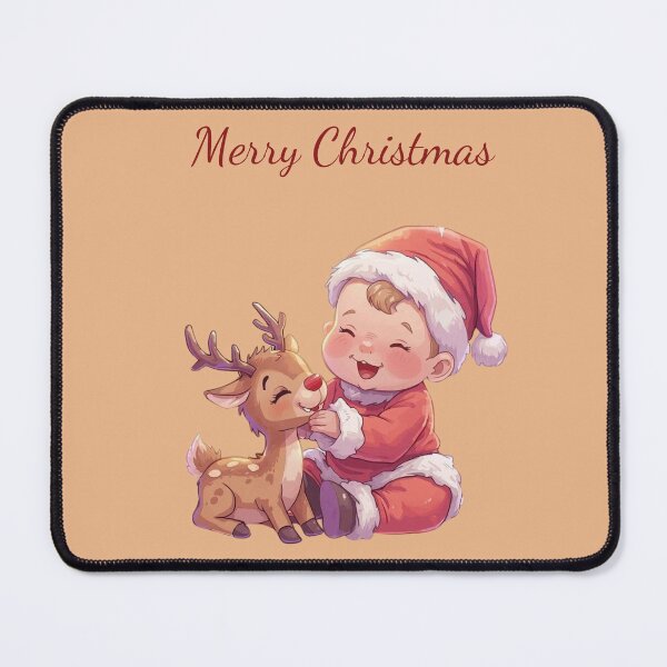 Artikelvorschau, Baby-Weihnachtsmann und Baby-Rudolph entworfen und verkauft von Pastel & Neon art store.