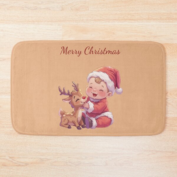 Artikelvorschau, Baby-Weihnachtsmann und Baby-Rudolph entworfen und verkauft von Pastel & Neon art store.