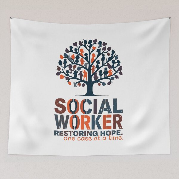Item preview, SOCIAL WORKER RESTORING HOPE designed and sold by HaarlemPinupParadise.