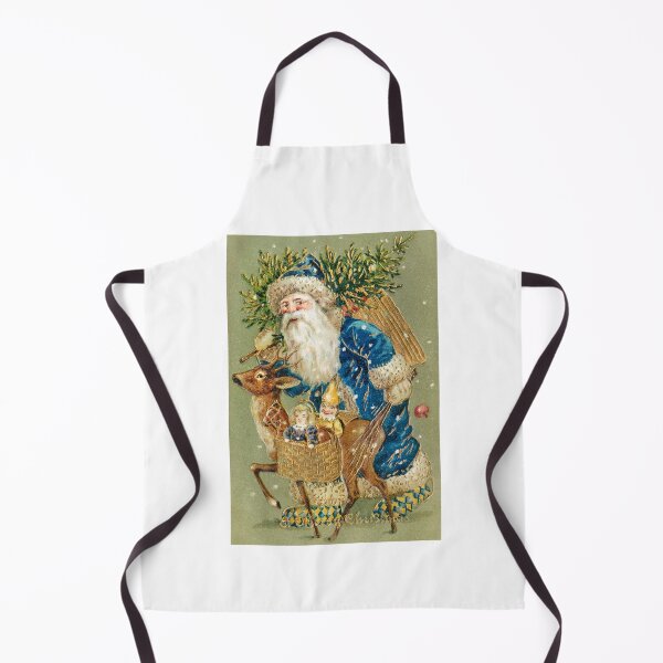 Item preview, Vintage Blue Santa Christmas Illustration designed and sold by SoftBloom Art.