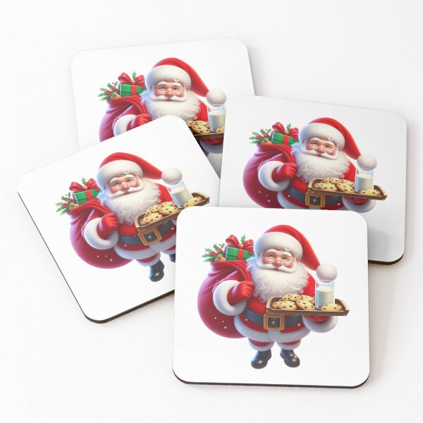 Item preview, Santa Claus with a sack of gifts, cookies, and milk. designed and sold by JonysCreativeDesigns.