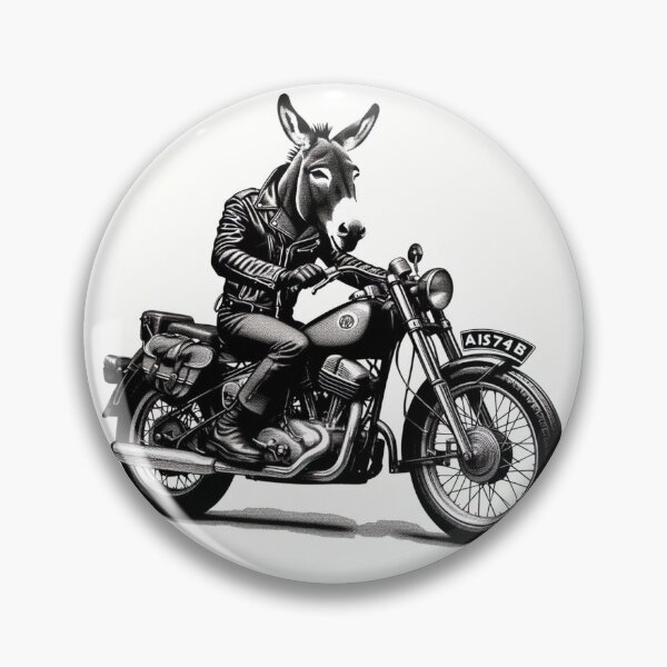Item preview, cute donkey and classic motorcycle designed and sold by Dogandesighn.