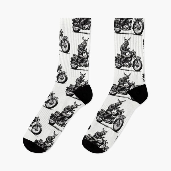 Item preview, cute donkey and classic motorcycle designed and sold by Dogandesighn.