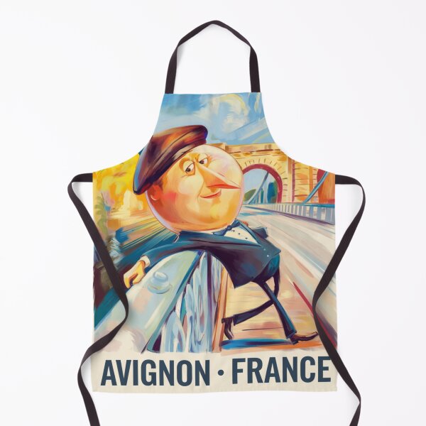Item preview, Avignon, France Travel Poster | Beret Character on Bridge | LeQuirks designed and sold by LeQuirks.