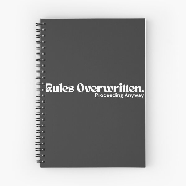 Item preview, Rules Overwritten. Proceeding Anyway – Minimalist White Text | Dark Humor Quote | RETL Style designed and sold by RETL.